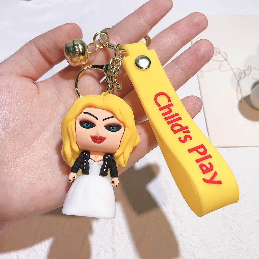 سلسلة مفاتيح ghostschild Keychain ، شخصية العروس في الهالوان ، روح المهرج الخلفي ، سلسلة الرعب