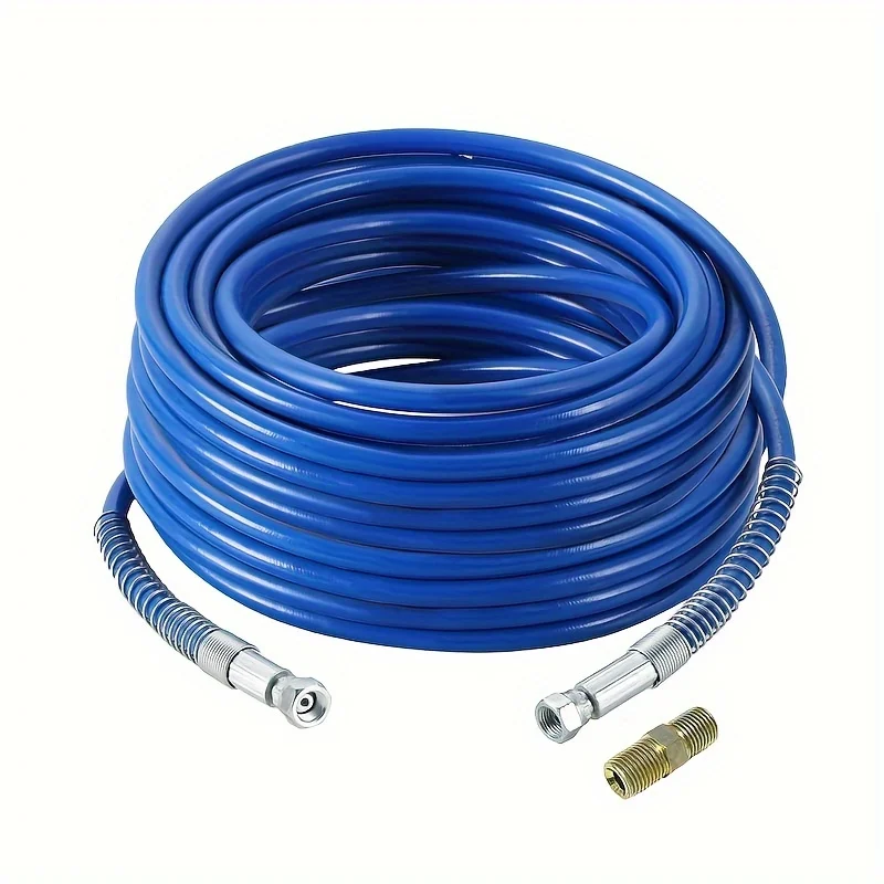 1 Set 33 Ft. X 1/4 In. Airless Paint Sprayer Hose with Connctor, High Pressure Universal Paint Sprayer Flexible Fiber Tube, 3300 image 4