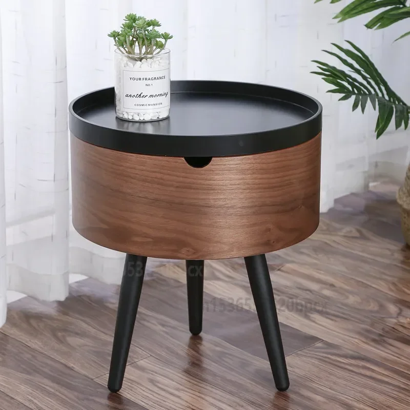 

Nordic Minimalist Round Combination Coffee Table Small Apartment Living Room Side Table Light Luxury Balcony Coffee Table