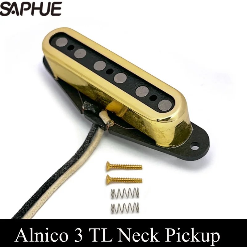 TL Neck Pickup with Open Brass Cover Alnico 3 Filber Bobbin Electric Guitar Pickup Black/Gold/Chrome