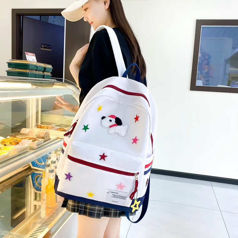 New Ins Girls School Bag Cute Star Small Backpack for Junior High School Students and College Students Schoolbag for kawaii