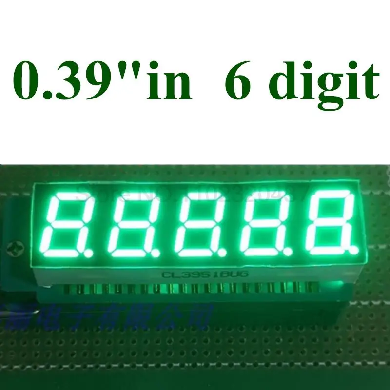 

10PCS 5 Bits Digital Tube Led Display 7 Segment pure green 0.39 inch Wholesale common cathode 0.39" four digits display