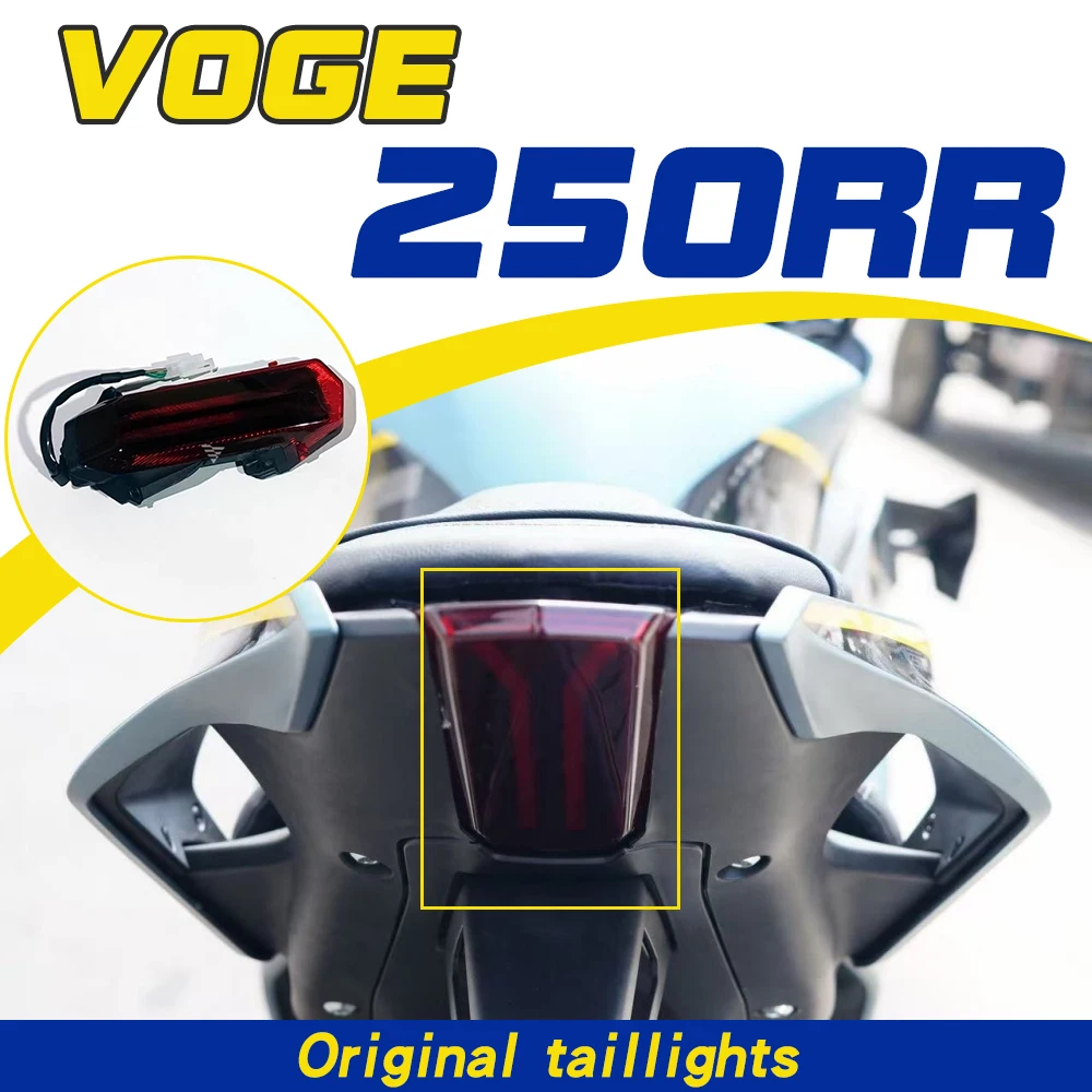 

Original taillight and taillight accessory for Loncin LX250GS-3 Racing Edition VOGE 250RR motorcycle.