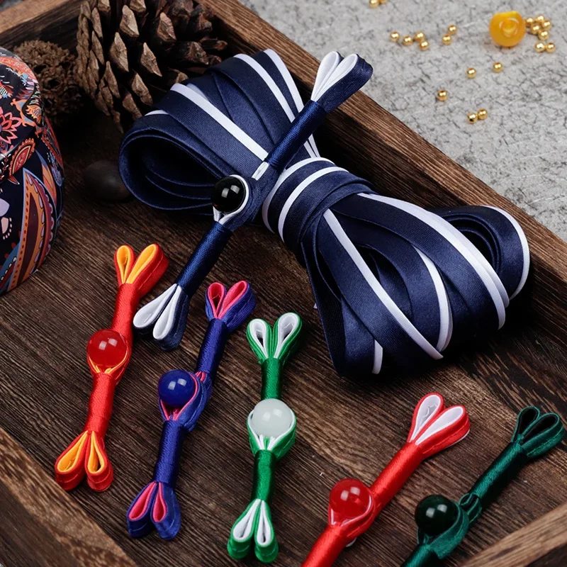 

New Fashion Jade Winding One-word Buckle Cheongsam Disc Buckle Retro Ethnic Clothing Hand-woven Buttons