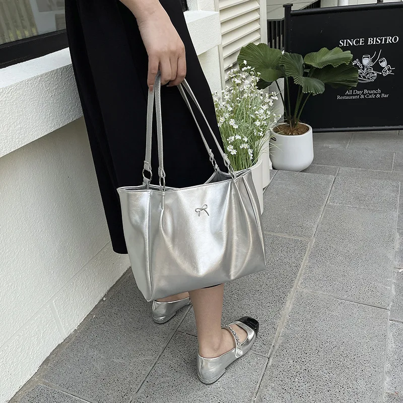 Retro Large Casual Soft Tote Bag for Women Shoulder Bags Shopping Bags Class Bag for Girl Designer Bags Bolso Marca Lujo Сумка