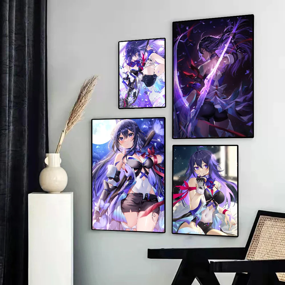 1pc Honkai Star Rail Seele Poster Self-adhesive Art Poster Waterproof Paper Sticker Coffee House Bar Room Wall Decor