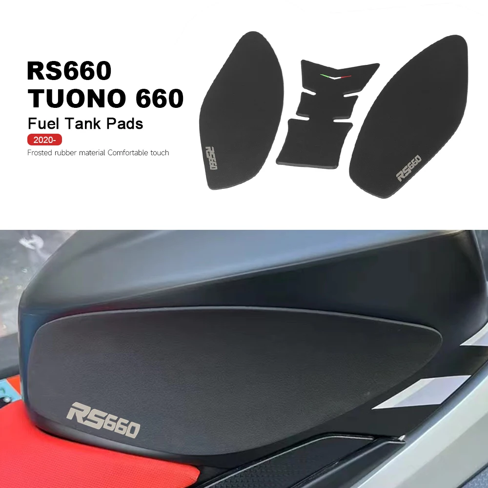 Pegatinas de goma antideslizantes para motocicleta, calcomanías laterales para tanque Aprilia Tuono 660, RS660, RS 660, 2020, 2021, 2022, 2023, 2024