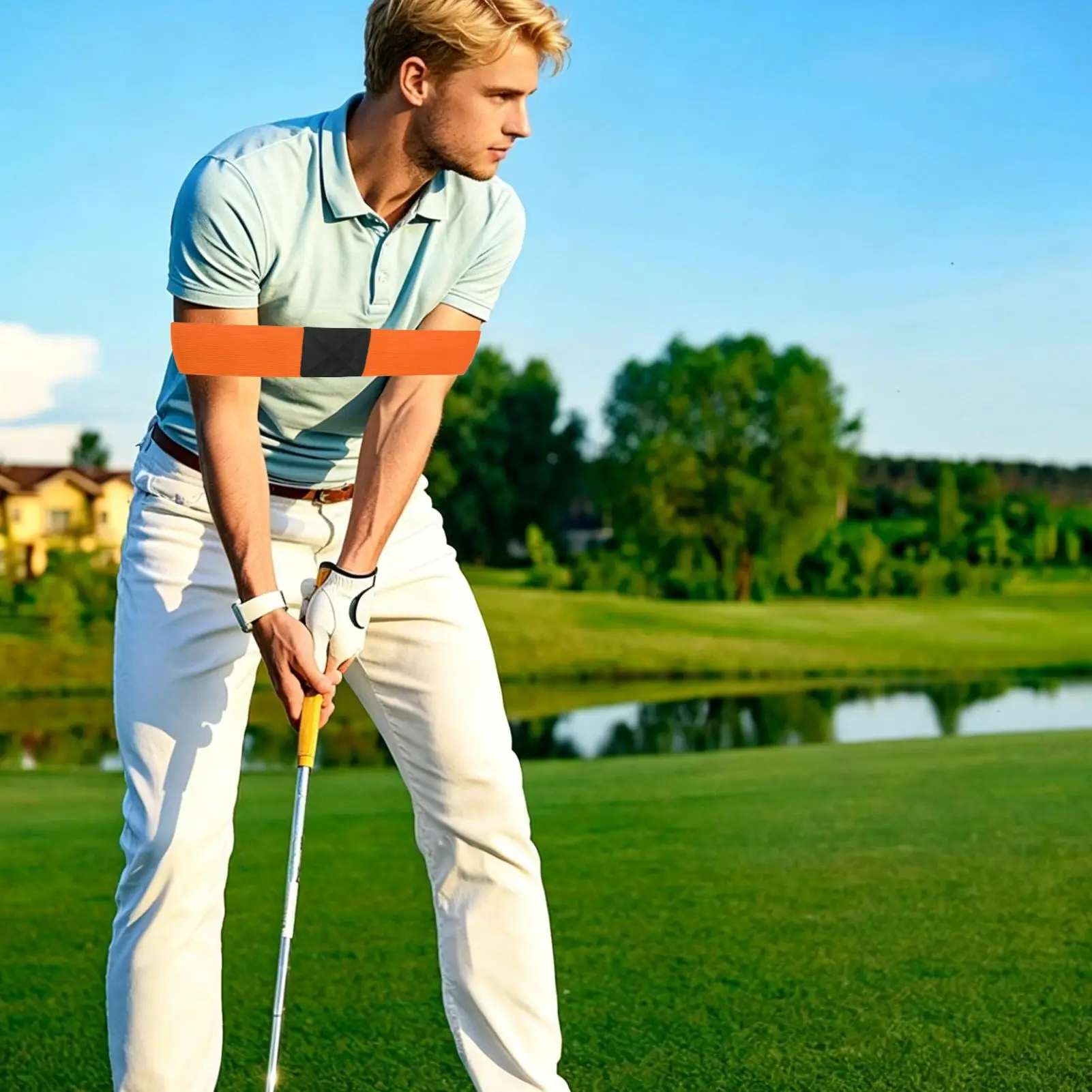Golf Swing Correction Strap Elastic Golf Arm Band Training Aid Portable Golf Swing Alignment Band For Swing Postures Training - view 2