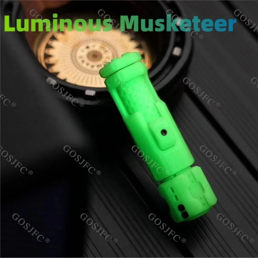 

MUYI Luminous Musketeer Green Red Fidget Slider Luminous Toys Stress Relief Toys Fidget Toys For Adults Push Slider
