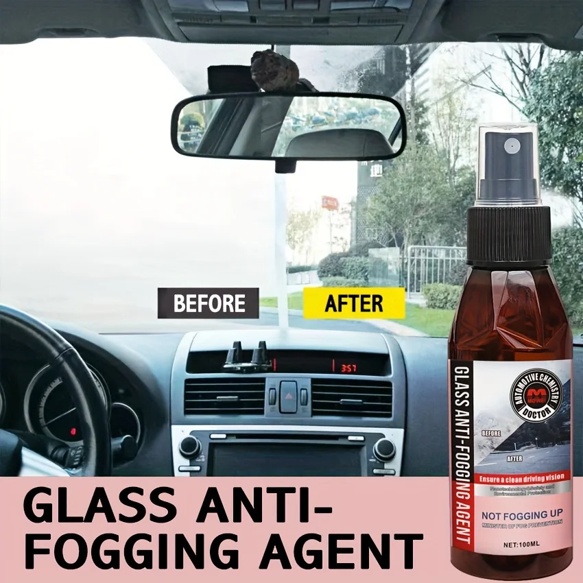 

Противотуманный спрей для лобового стекла автомобиля, зеркала заднего вида и домашнего стекла — необходимое обслуживание автомобилей, водонепроницаемость и противотуманность