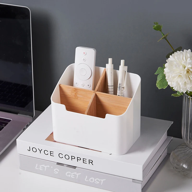 Organizador de Control remoto para TV, soporte para mesa, caja de almacenamiento de escritorio multiusos, organizador de dormitorio y sala de estar