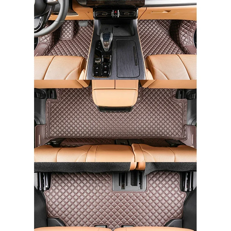 For Trumpchi GAC GS8 2nd Gen 2023-2025 Seven Seats Car Floor Mats Three Row Seat Anti-dirt Foot Pads Interior Lining