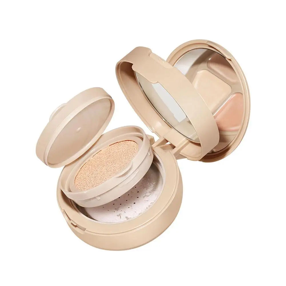 3-layer Matte Highlighter Blush Palette Pearly Shiny Eyeshadow Silkworm Face Makeup Brighten Palette Women Contour Powder 3 R0S5