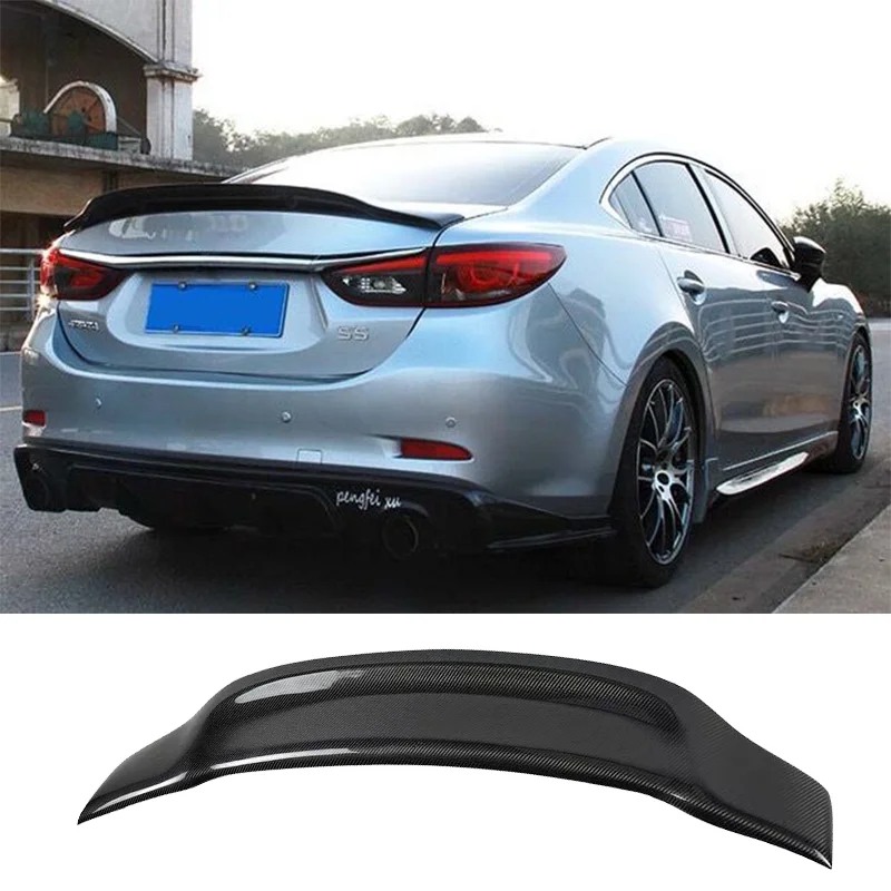 

For 2014-2020 Mazda 6 Atenza Attenzione 100%Real Carbon Fiberhighquality Rear Spoiler Trunk Lid R Style