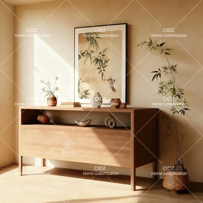 Simple Dining Side Cabinet Living Room Storage Locker Wall Mounted Antique Style Furniture Home Improvement Organizer