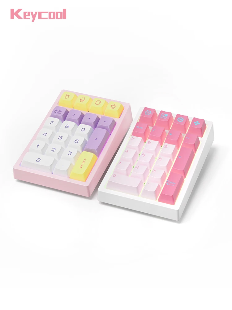 Imagem -04 - Teclado com Fio com Pbt Keycap Rgb Banker Number Pad 21 Teclas Hotswap