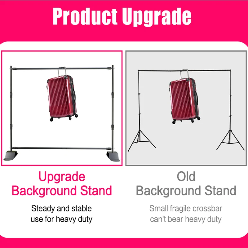 SH Double-Crossbar Backdrop Background Stand Frame Support System For Photography Photo Studio Video Muslin Green Screen