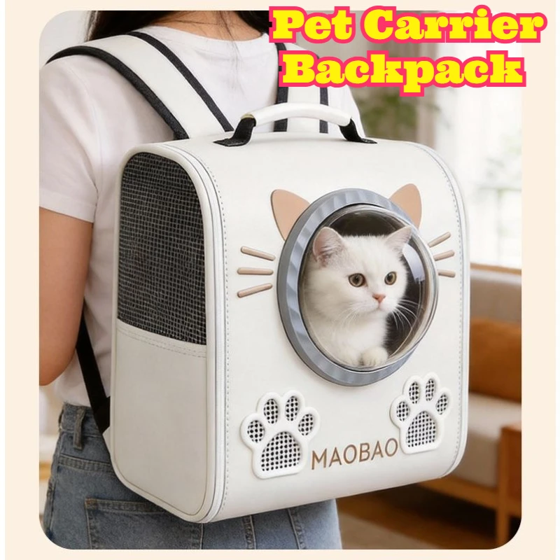 

Pet Carrier Backpack Large Capacity Space Capsule Breathable Ventilated Portable Outdoor Anti Stress Wear Resistant Dog Backpack