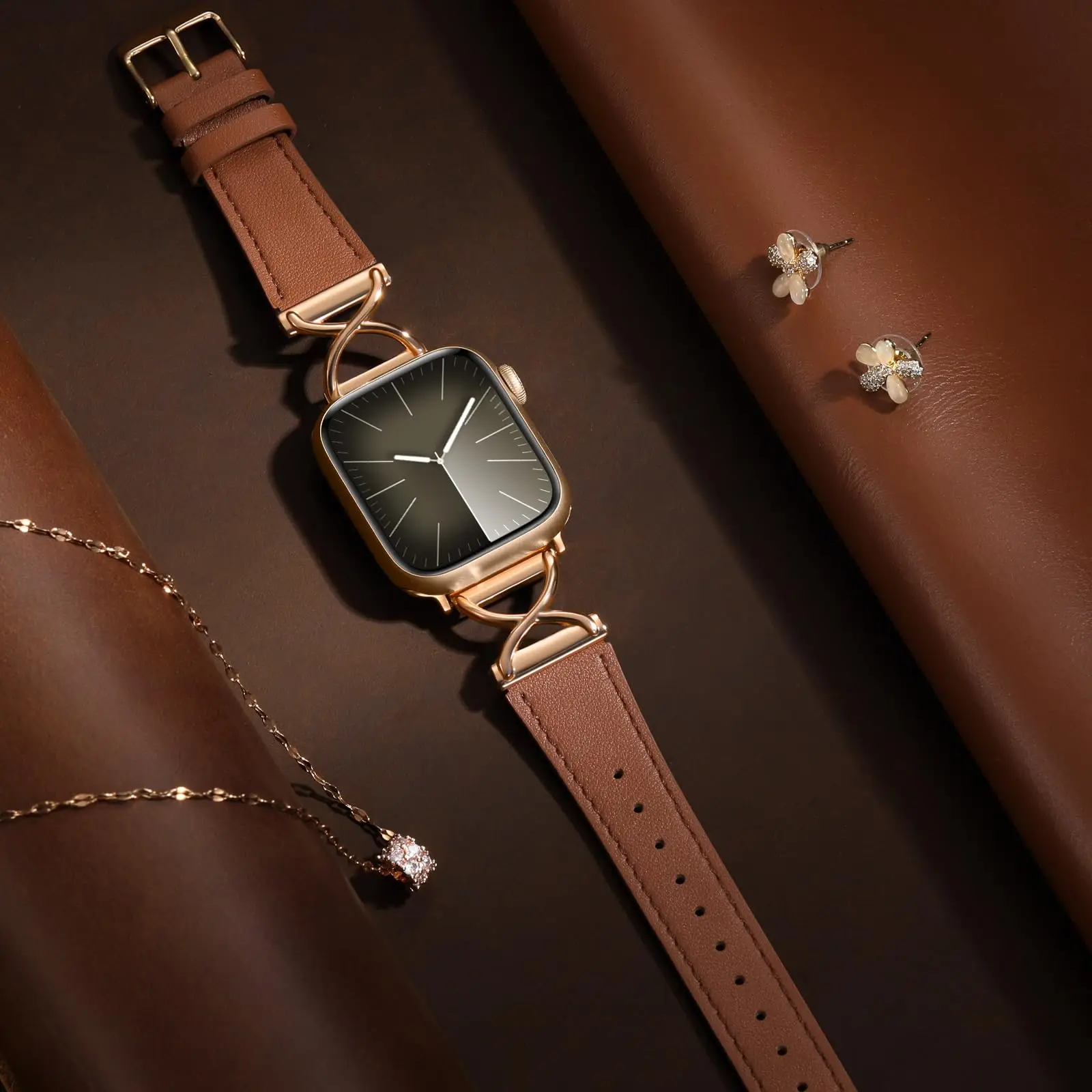 Lederband für Apple Watch Ultra 3/2/1 Band Damen 49 mm 42 mm 44 mm 45 mm 40 46 mm Luxusarmband für IWatch 11 10 9 8 7 6 SE Correa – Detail 19