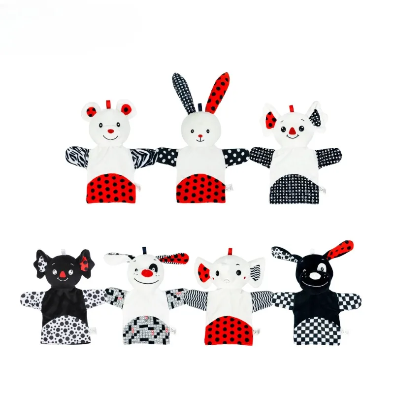 

25cm Cartoon Animal Hand Puppet Parent-child Game Doll Koala Rabbit Bear Dog Appease Finger Covers Toys Gifts for Children