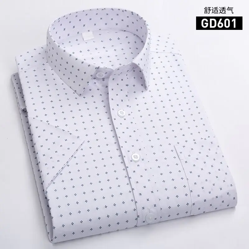 Spring summer men\'s short-sleeved shirt non-ironing anti-wrinkle business casual formal fashion comfortable high quality