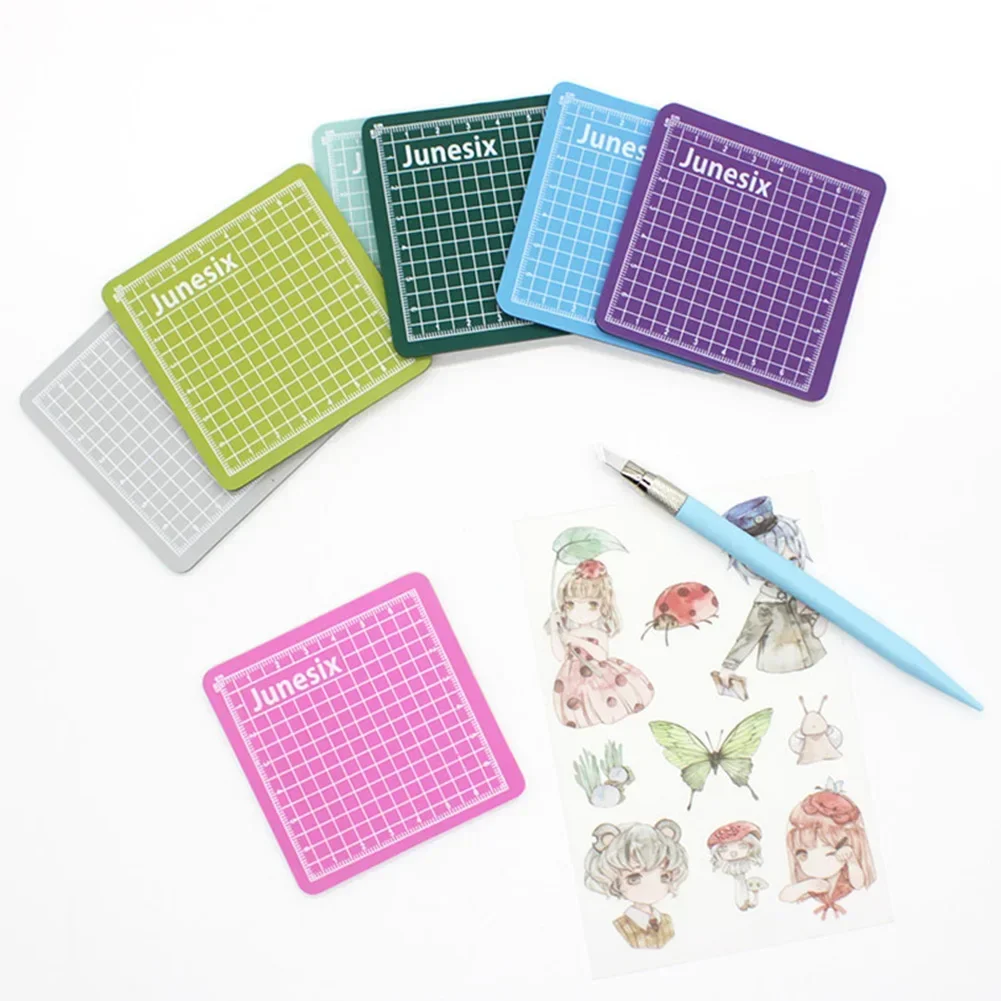 حصيرة قطع صغيرة 8 سنتيمتر * 8 سنتيمتر بولي كلوريد الفينيل قطع مجلس الحصير الحصير لوحة الحفر اكسسوارات للحرف اليدوية الصغيرة tapete de corte