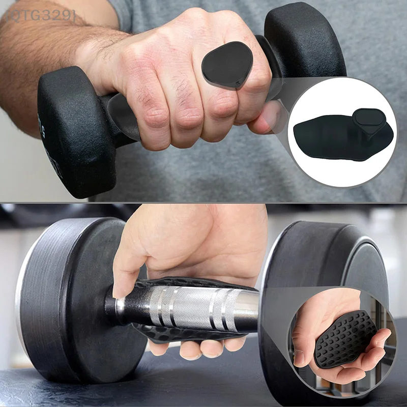 1 paio di guanti per sollevamento pesi per uomo e donna – Impugnature per allenamento in palestra in gomma antiscivolo per allenamento di forza e fitness