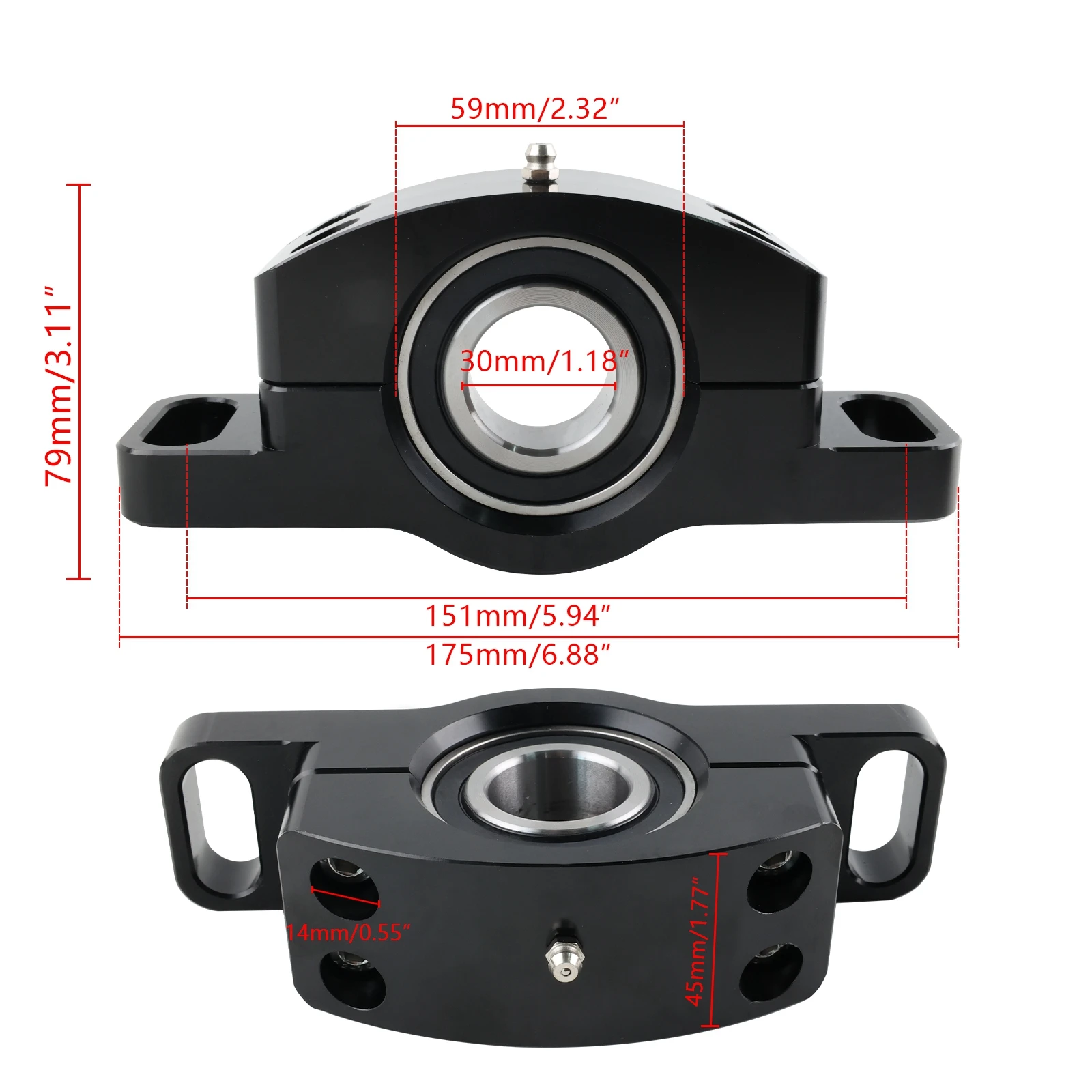 Billet For Polaris RZR Heavy Duty Carrier Bearing 900 1000 XP S TURBO 4 1000 Ranger 570 900 1000 Aluminum ATV UTV Parts