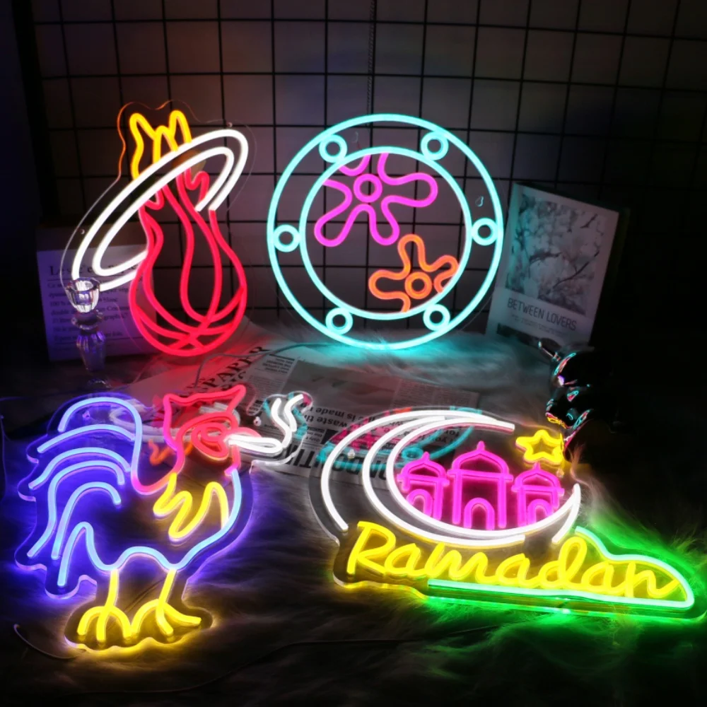 

UponRay Neon Led Sign Neon Party Accessories Home Decorations Mood Lighting Room Decor Gift 4Type Decorative Lamps