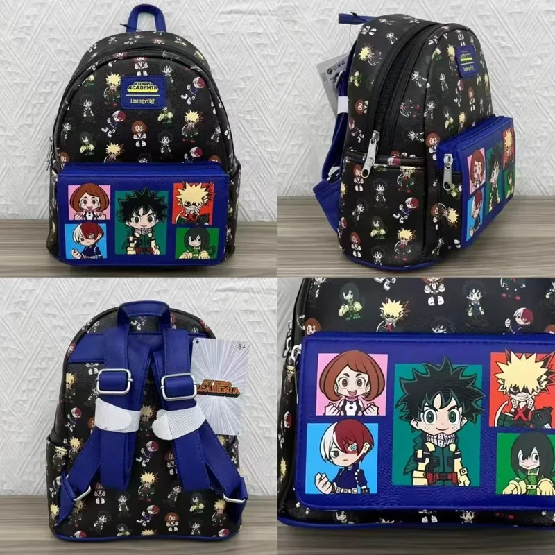 

Loungefly × My Hero Academy для создания рюкзака с полным принтом Q-версия, коллекции персонажей, модный подарок для фанатов аниме