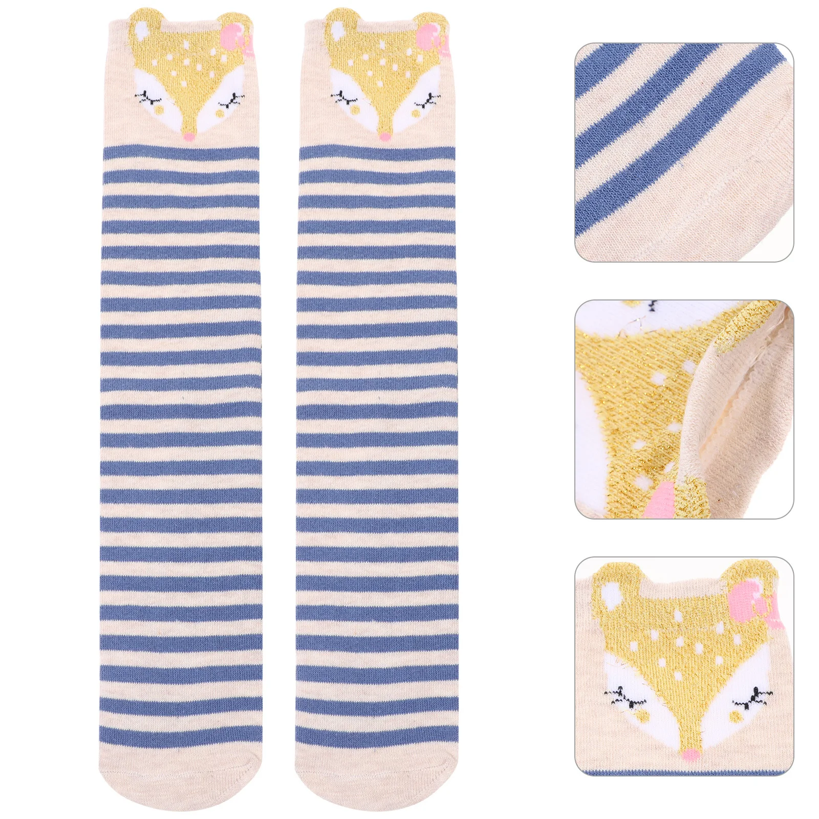

1Pair Girls Knee High Socks Cotton Warm Animal Design Long Boot Socks for Daily School Outdoor Use Kids Long Sock