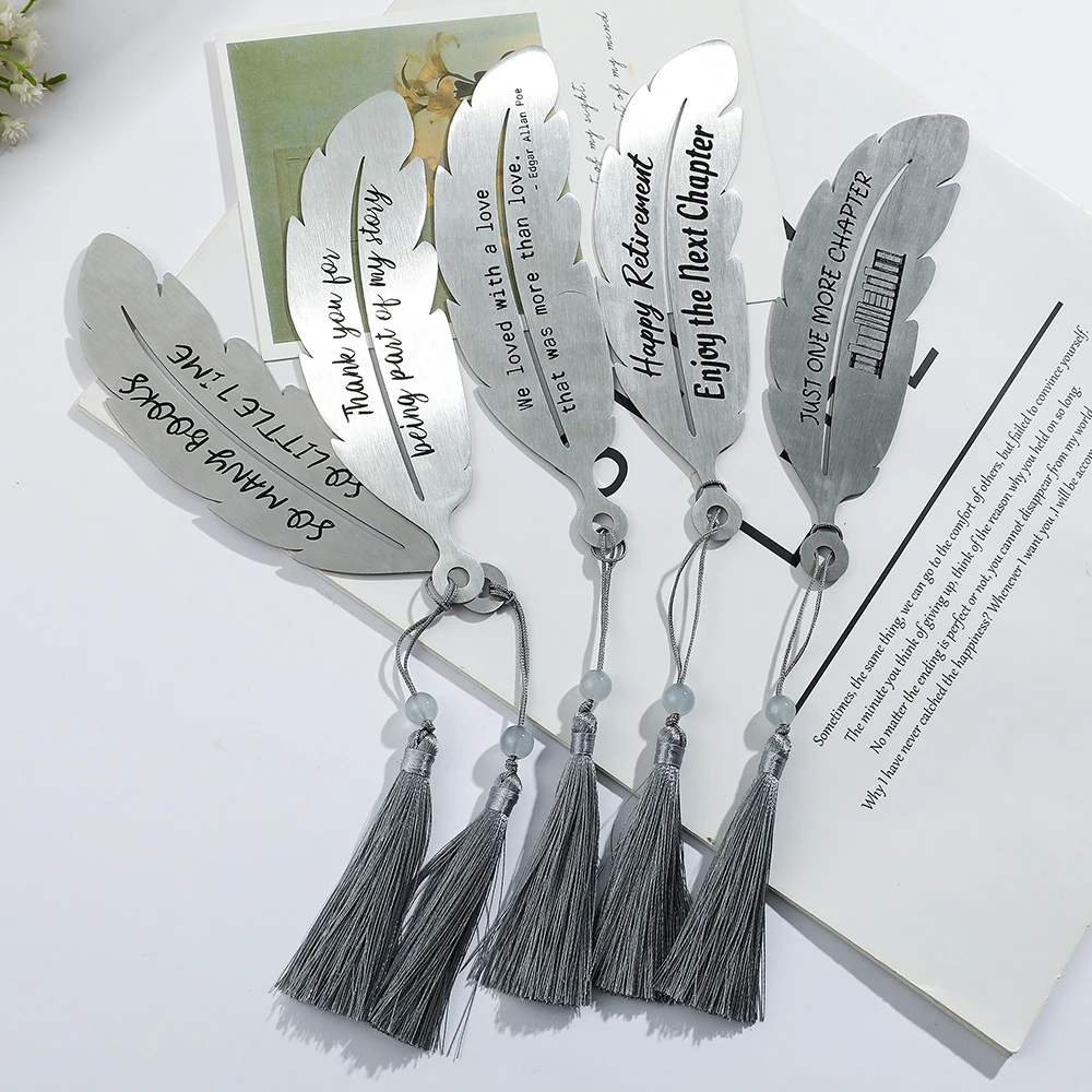 Creative Feather Tassel Bookmarks, Teacher Retirement Gifts, Teacher's Day Gift Bookmarks, Thanksgiving Gifts,