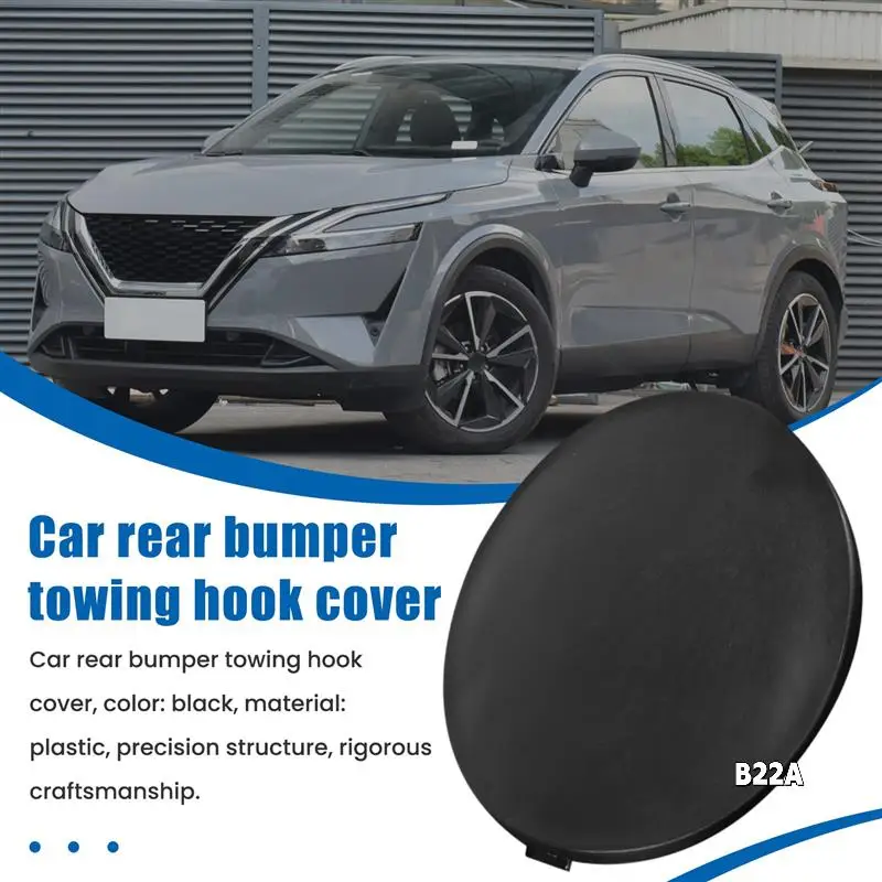 

85071BR00A Car Rear Bumper Tow Hook Cap Cover Black For Nissan Qashqai J10 2007 2008 2009 2010 2012 2013 2014