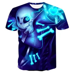 Undertale Sans T-shirt Game 3D Print Streetwear Men Women Casual Fashion Oversized Short Sleeve T Shirt Male Tees Tops Clothing