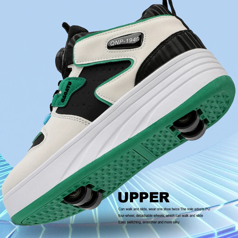 Children 4 Roller Skate Shoes With Wheels Rollerskates Fashion Outdoor Sports Girls Boys Gifts For Women Size31-42 image 5