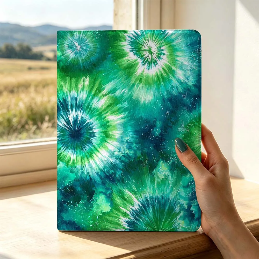 Green swirl pattern Soft For Samsung Galaxy Tab S11 S10 S9 S8 S7 S6 A9 A8 A11 Lite FE Plus Pen Tray Tablet Case