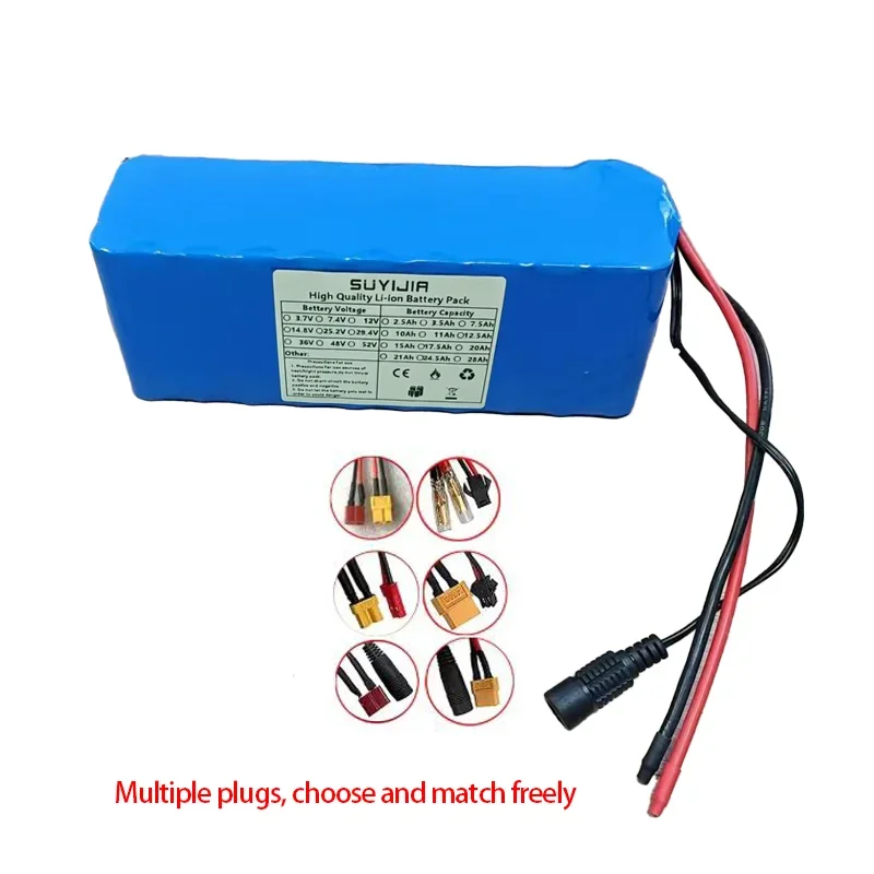 10S3P 36V7.5Ah Electric Scooter Bicycle Battery 18650 Power Battery Pack Suitable for Electric Scooter Bicycle Equipped with BMS