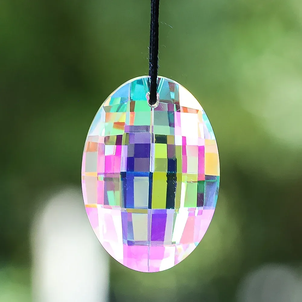 Multicolor Crystal Egg Ab Color Crystal Pendant Glass Multicolor Prism Sun Catcher Diy Lamp Hanging Wedding Decoration