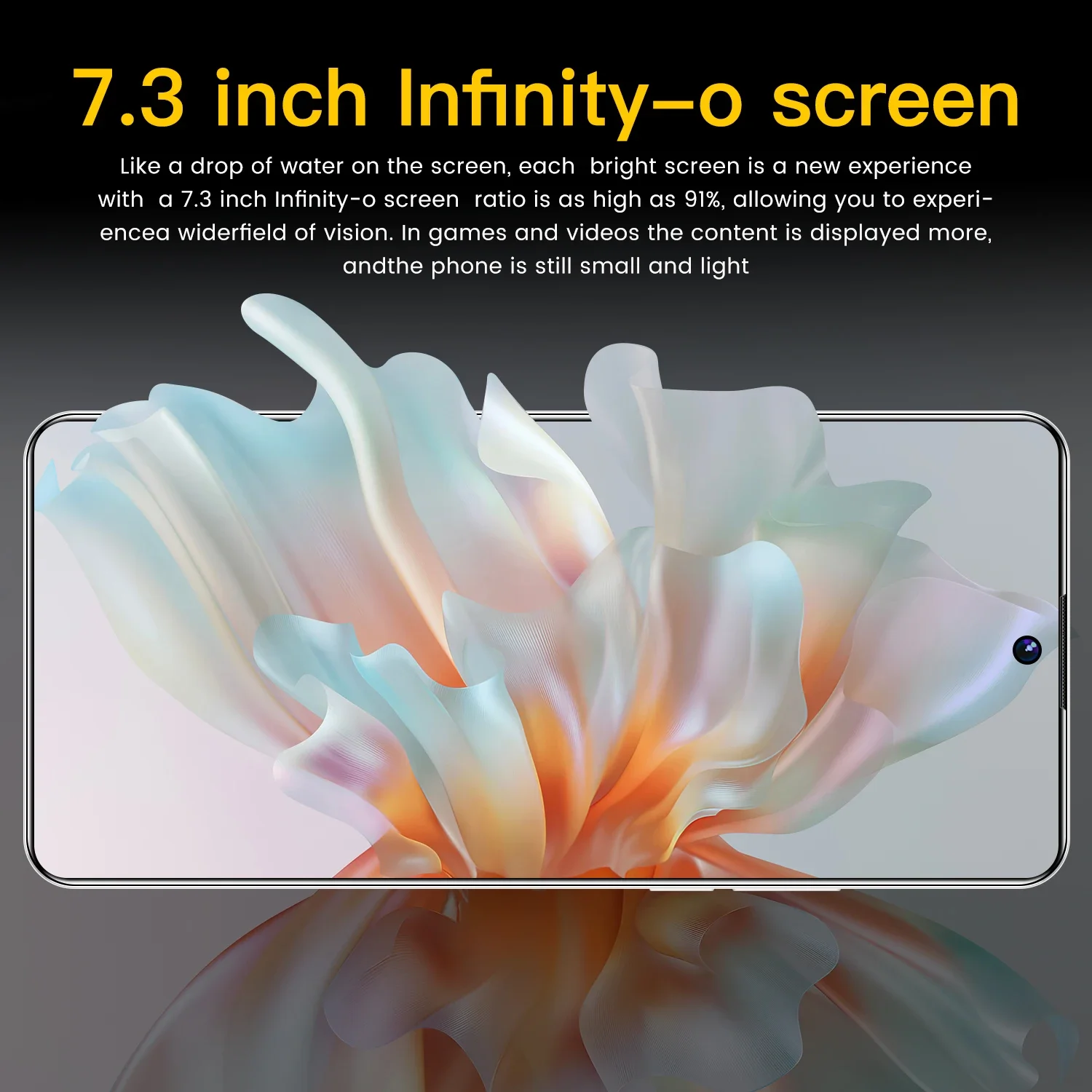 Teléfono inteligente con pantalla HD de 7,3 pulgadas, Smartphone con Android 13, 16GB + 1TB, 8000mAh, 50MP + 108MP, edición Global, 5G, tarjeta