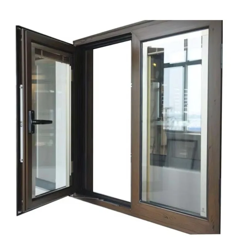 Ventana de aluminio a la venta en China Manivela 3x4 asequible Fácil seguridad Diseño a prueba de viento Ventana abatible de aluminio de belleza