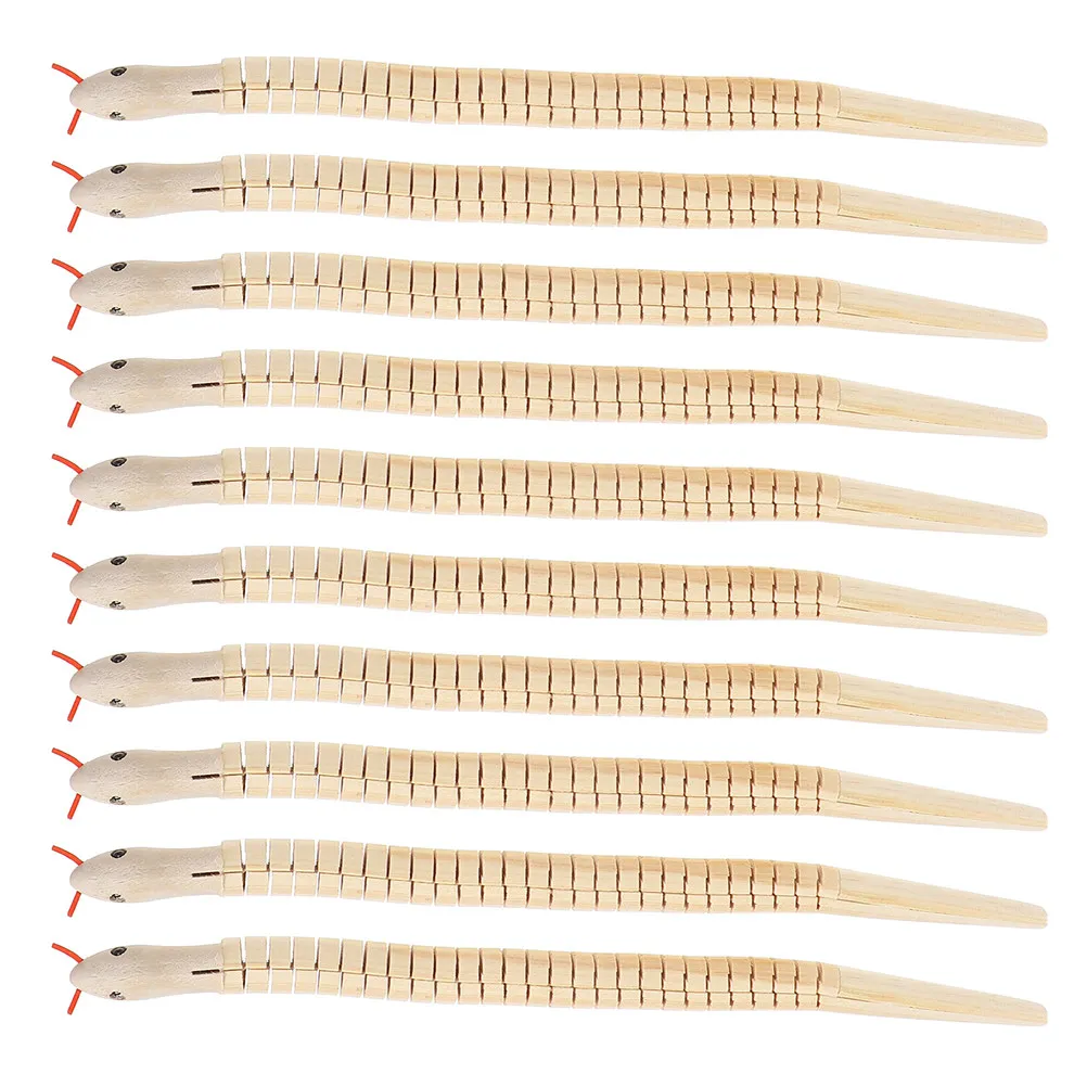 12個入り-30cm-木製ヘビフィギュア-未処理天然木材-本物そっくりの質感-安全で環境に優しい-子供用-屋内外遊び-エイプリルフール