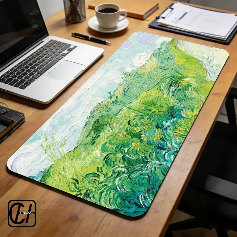 

Van Gogh Art Mouse Pad Gamer HYB XXC Large Home HD Mousepad XXL Playmat Soft Office Non-Slip Carpet Office Accessories Mouse Mat