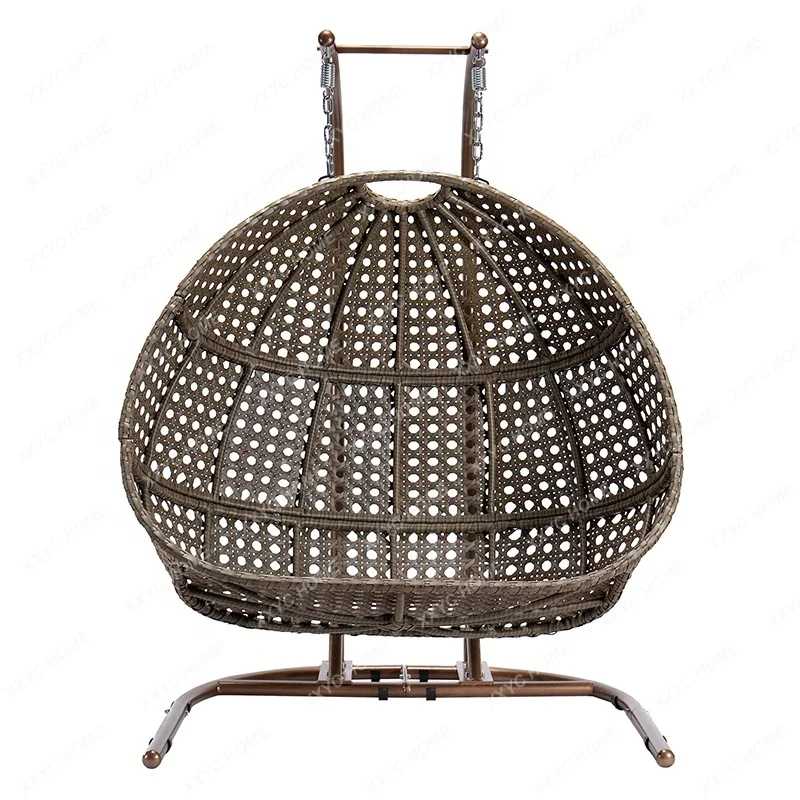 للبيع الساخن أرجوحة شرفة أزياء خارجية حديقة في الهواء الطلق معلقة كرسي على شكل بيضة في الهواء الطلق إطار معدني شرفة أرجوحة حديقة معلقة البيض #2