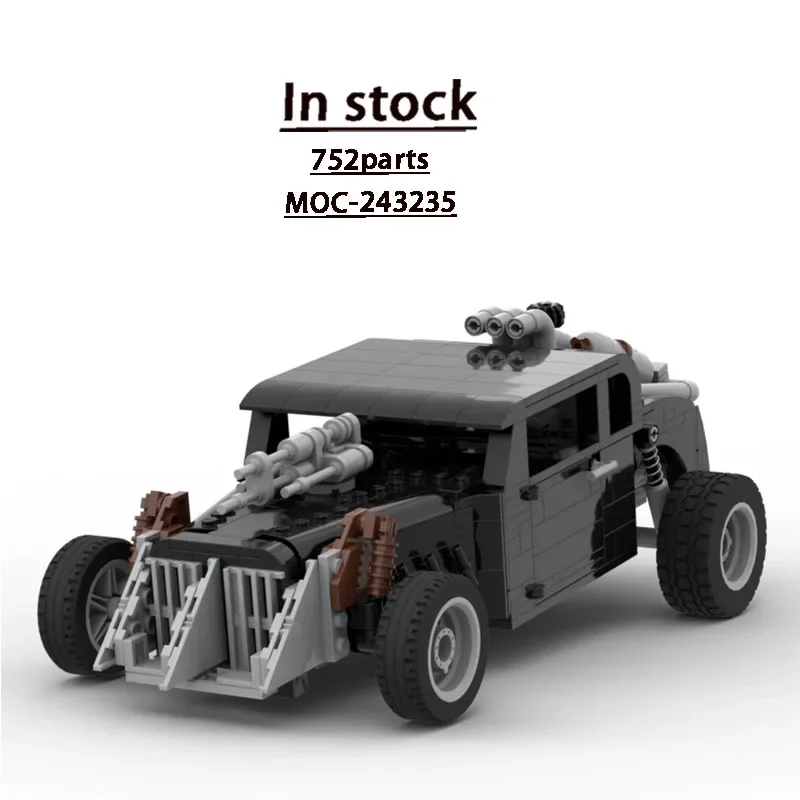 MOC-243235 Movie Clip Front Black Dump Truck Building Block Model 752 Parts Boys Children's Birthday Christmas Toy Gift