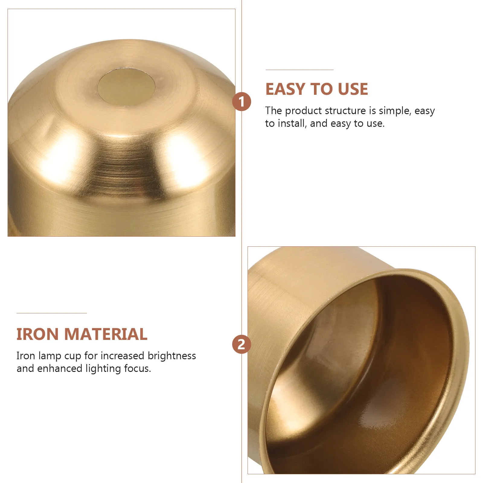 E27 Lamp Socket Cup Heavy-Duty Iron Lamp Cup Holder for DIY Lighting Projects Enhanced Illumination Sleek