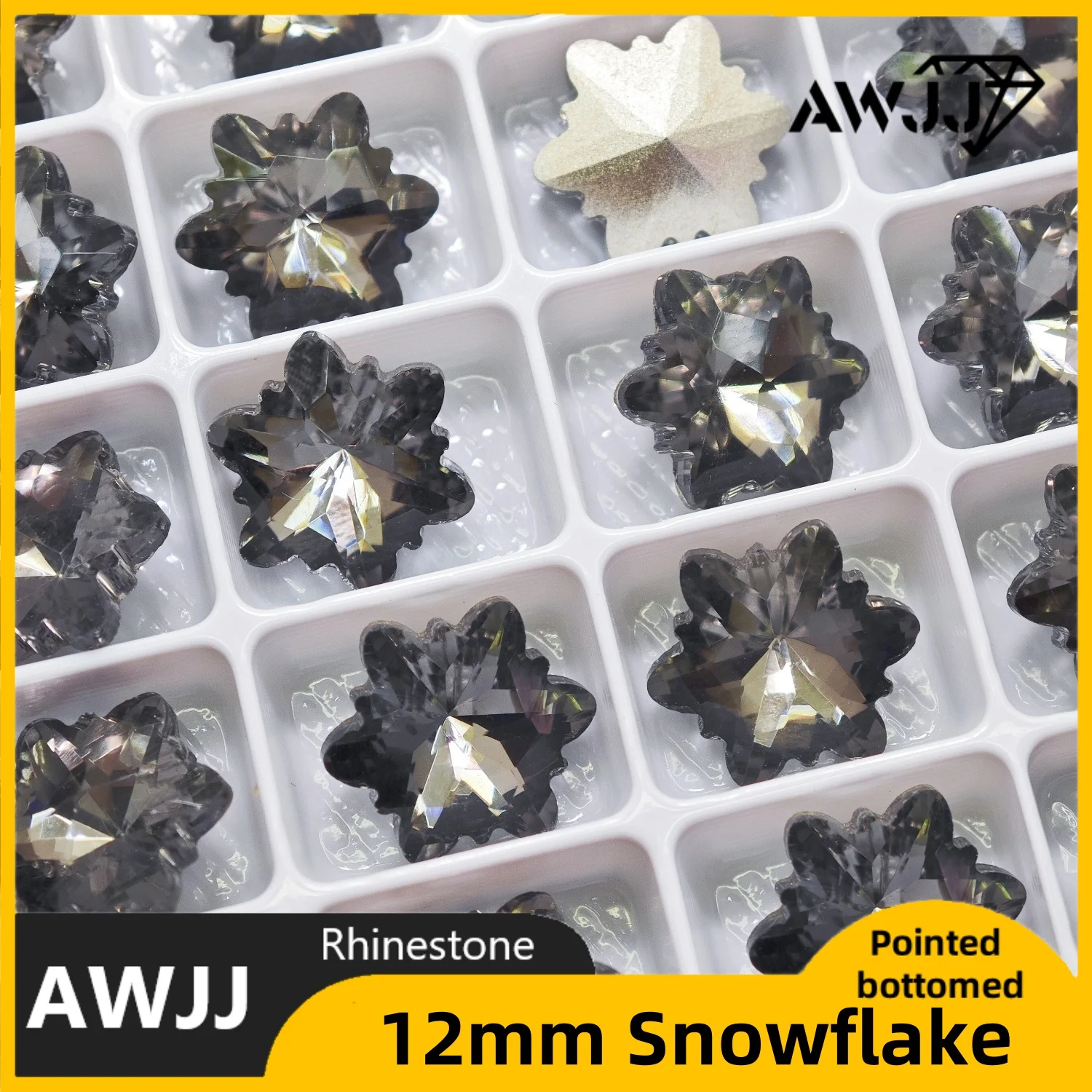 Szare Krople Serca Motyle Kształtowe Szpiczaste Ozdobne Kamienie Używane do kolczyków naszyjników Biżuterii do paznokci Akcesoria