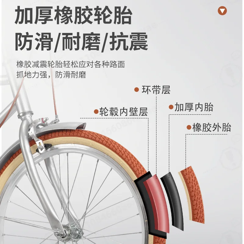 New Adult Commuter Bicycle 20 Inch, Lightweight City Bike for Office Daily Commuting & College Student Riding