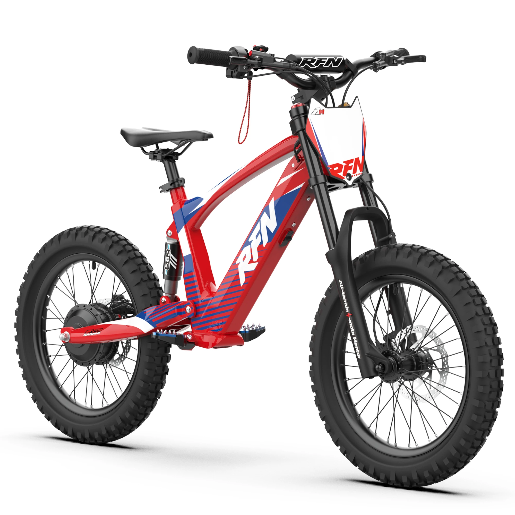 RFN EVO RACING 18 Kids Electric Bike 8-12 Years Old 750W 3-Speed 36V 5Ah 18 Inch Tire - Children's Electric Bicycle