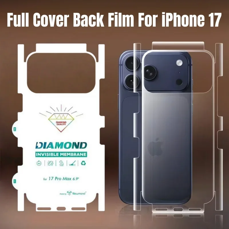 1-3PCS Zurück Aufkleber Bildschirm Schützen Film Für IPhone 17 Pro Max Air 16 Pro Zurück Scratch Autorepair matte/HD Weiche TPU Hydrogel Film