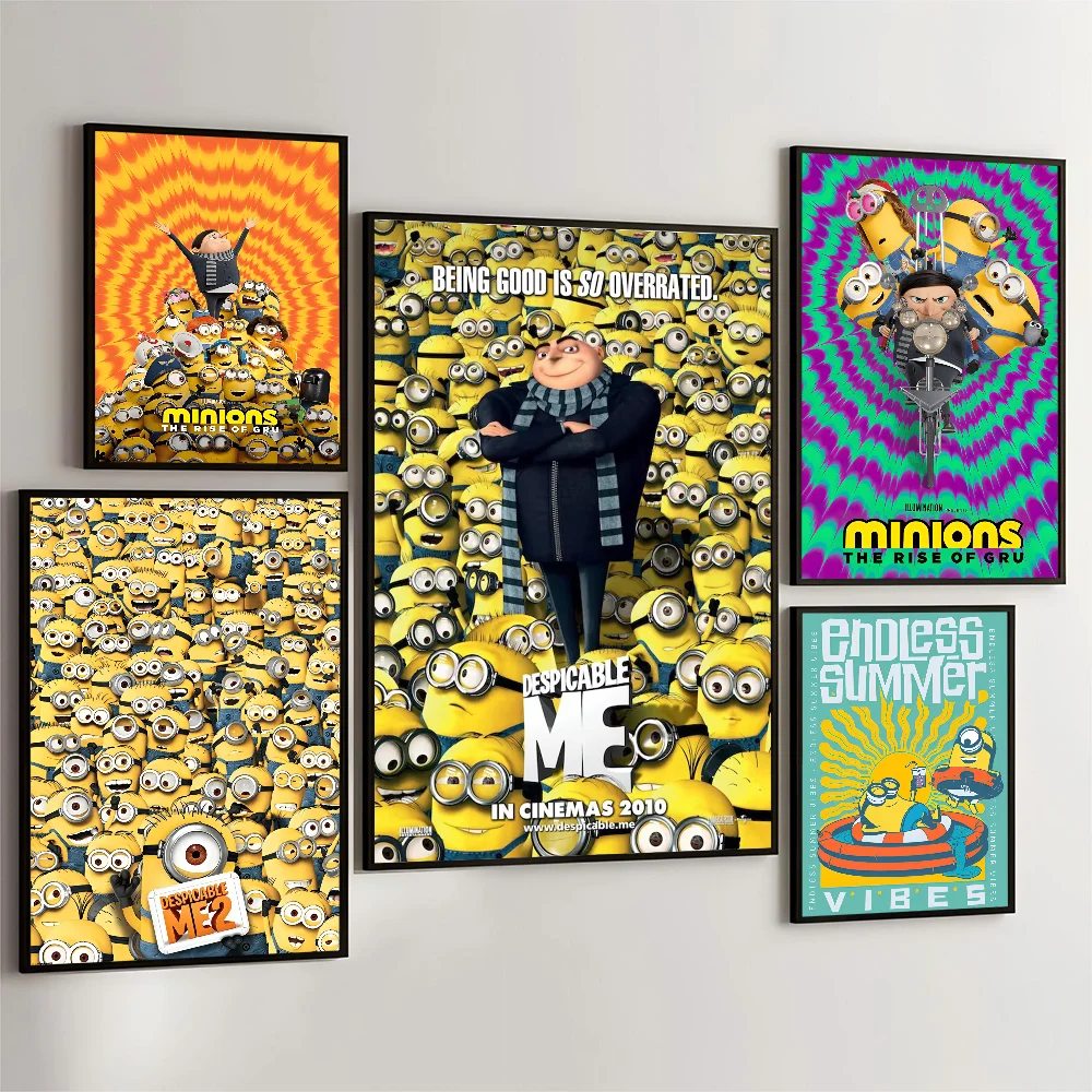 Minions 2 Poster Good Quality Prints And Posters Vintage Room Home Bar Cafe Decor Aesthetic Art Wall Painting